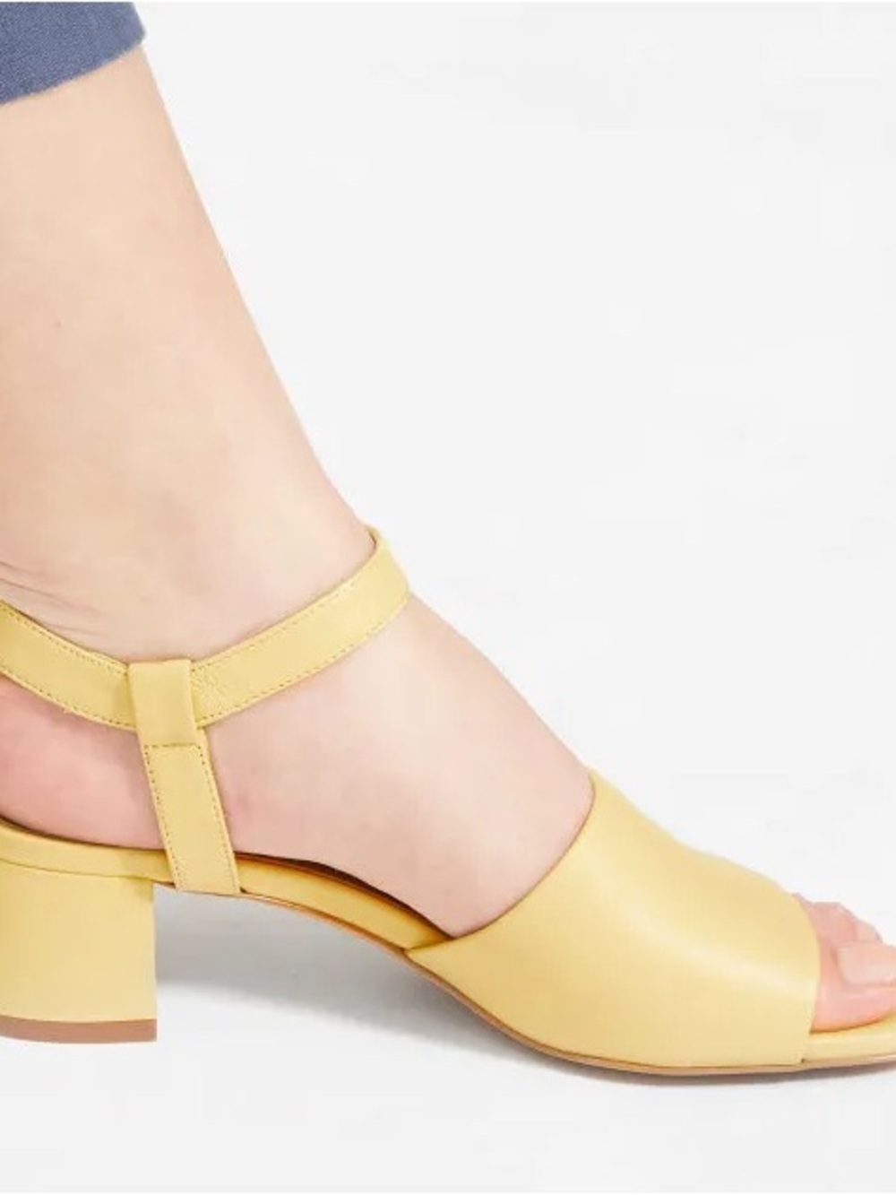 Everlane Butter Yellow Block Heel Sandals
